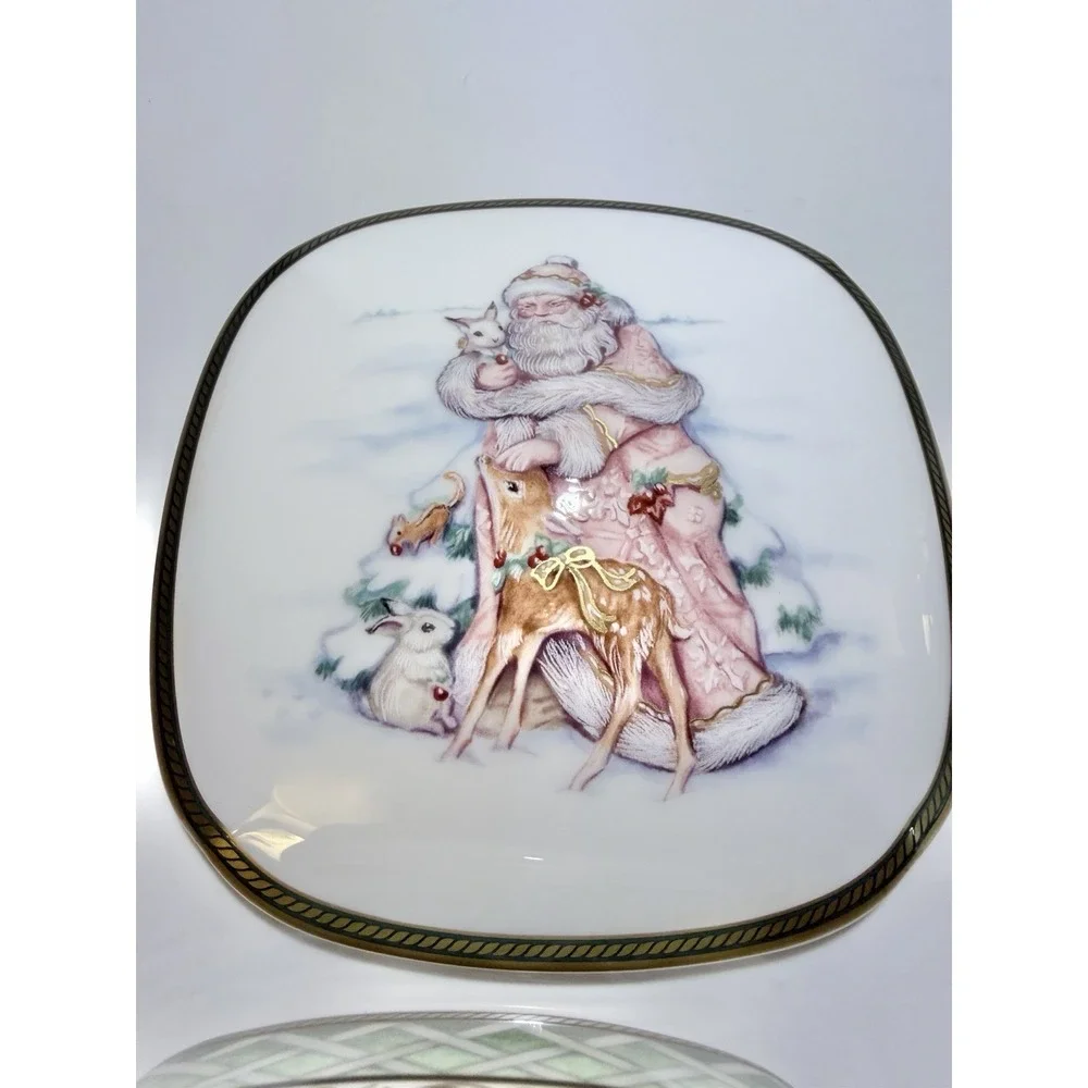 Fitz & Floyd Classic Choices Winter Holiday Lidded Trinket Box Candy Dish 5